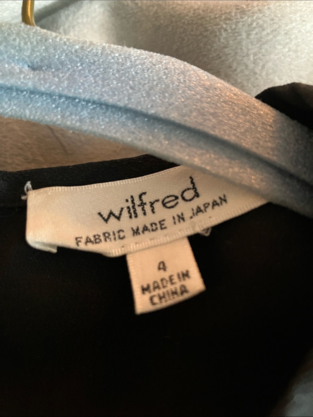 Wilfred Black Long-Sleeve Shift Dress